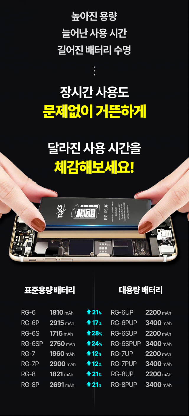 아이폰6S플러스 배터리 (표준용량) - 알지코리아